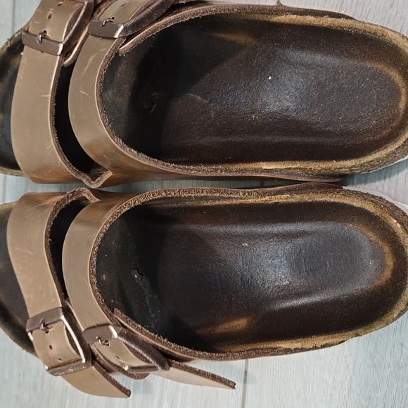 Birkenstock Women Arizona Rose Metallic Sandals Shoes Sz 37/6 Regular - Picture 6 of 14